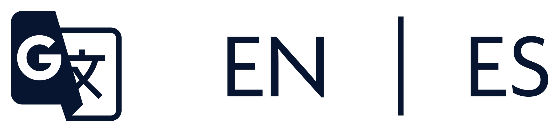 Google Translate icon with EN | ES language toggle